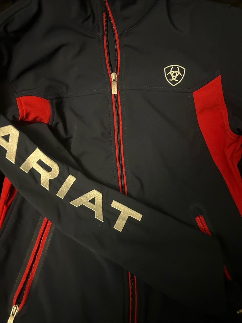 Ariat Navy and Red Women's Athletic Zip Jacket